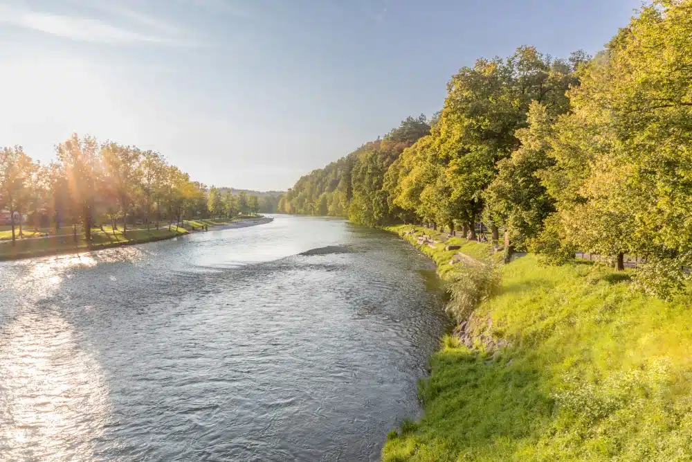 Isar durch Bad Tölz